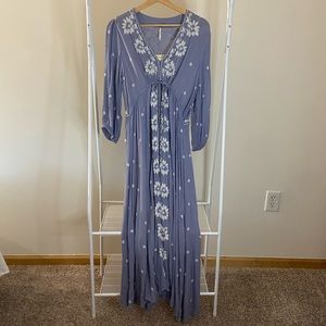Free People Embroidered Fable Maxi Dress